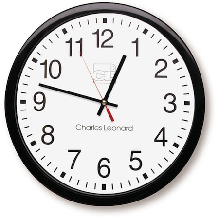 Charles Leonard Wall Clock, 14in Thinline Quartz 76820
